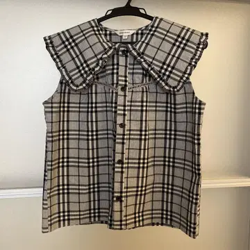 moussy 옷깃 슬리브리스 블라우스
