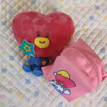 BT21 하트형 봉제 인형 별 모양 액세서리 포함