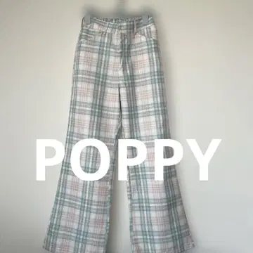 미사용 새상품 POPPY 체크 팬츠