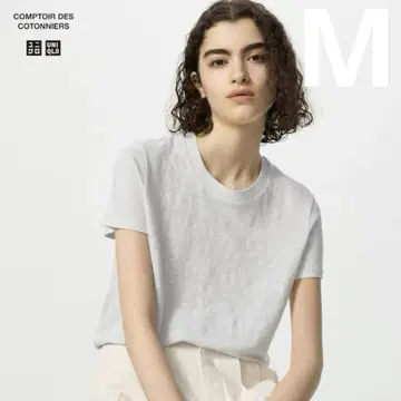 UNIQLO 유니클로 린넨 크루넥 T 그레이