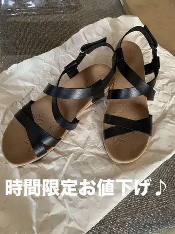 스케쳐스 블랙 스포츠 샌들 웨지솔 LUXE FOAM