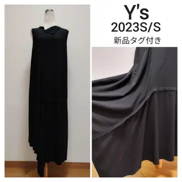 Y's 2023 S/S 슬리브리스 롱 원피스 블랙 택 포함 새상품