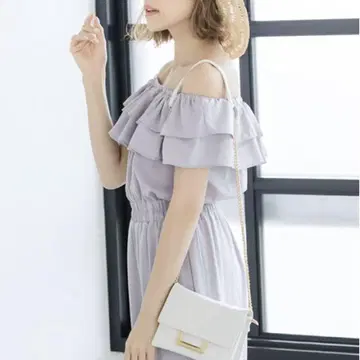 리디 프릴 오프숄더 올인원 하의 오프숄더 원피스