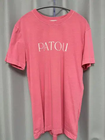 PATOU 핑크 반팔 T셔츠