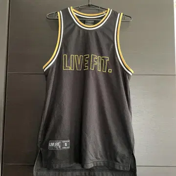 LIVE FIT. 남성용 탱크탑 블랙 S 사이즈