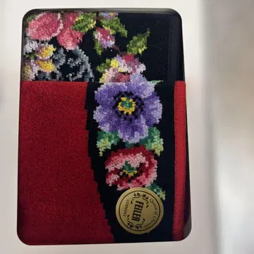 FEILER 꽃무늬 타월 손수건 빨간색/블랙