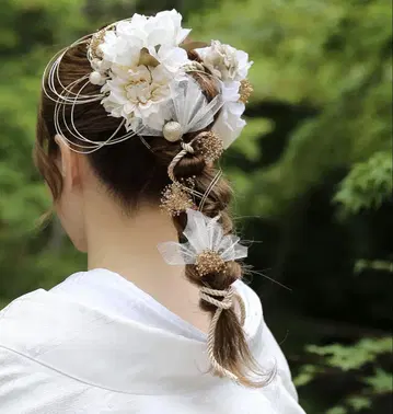 일본 의류 결혼식 헤어 액세서리 머리 장식 브라이덜