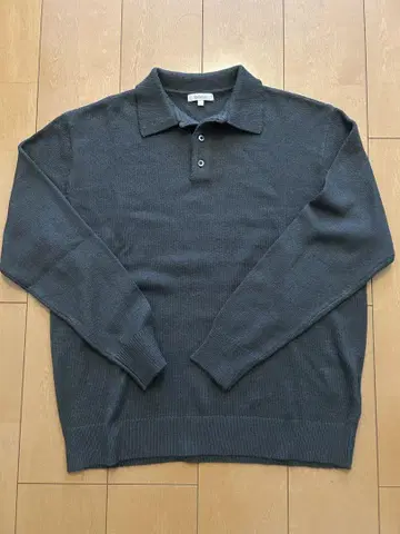 dark grey knit polo