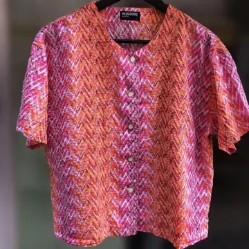 MISSONI 반팔 셔츠 M 사이즈 핑크 계열 컨디션 최상