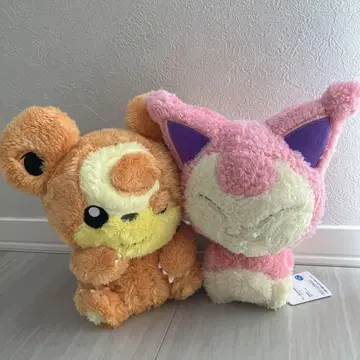 포켓몬 모후굿토 따스하게 치유되는 봉제 인형 에네코 히메구마 2개 세트