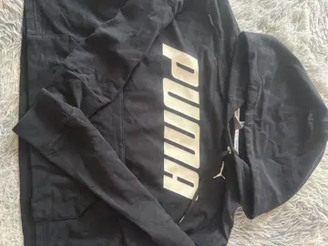 PUMA 블랙 후드티 XS
