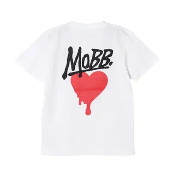 MOBB 하트 로고 티셔츠 화이트 M size MOBB