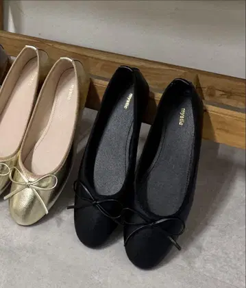 [ mystic ] 블랙 리본 발레 슈즈 박스 포함
