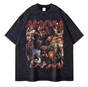 [새상품] 스트리트 파이터 고우키 빈티지 가공 T셔츠 XL