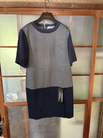 SPORTMAX 반팔 원피스 S 그레이/네이비