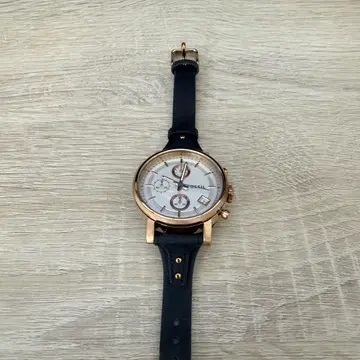 FOSSIL 크로노그래프 손목시계 골드/네이비