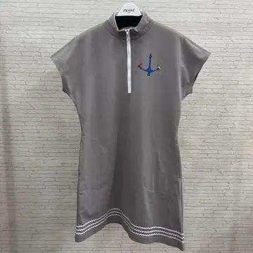 PICONE 그레이 하프 지퍼 원피스 사이즈 M
