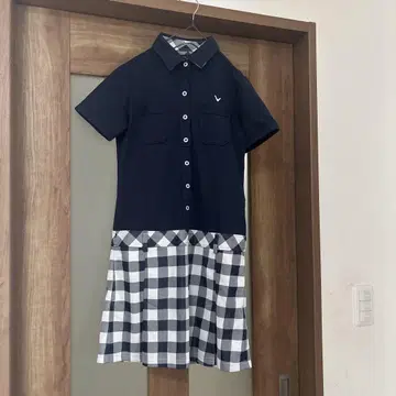 Callaway 골프 의류 원피스 네이비 x 체크