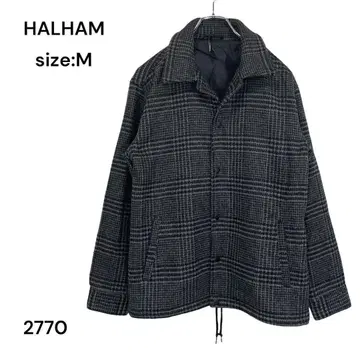 HALHAM 자켓 점퍼 블루종 아우터 체크 M