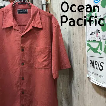 Ocean Pacific 실크 아로하 셔츠 XL 구제 의류 (1782)