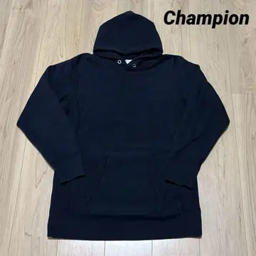 Champion REVERSE WEAVE 후드티 복각 무지 블랙