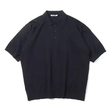 AURALEE COTTON KNIT POLO