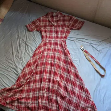 노마카마리 체크 원피스