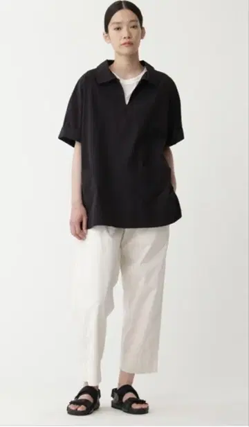 MHL 블랙 피케 셔츠 M 사이즈