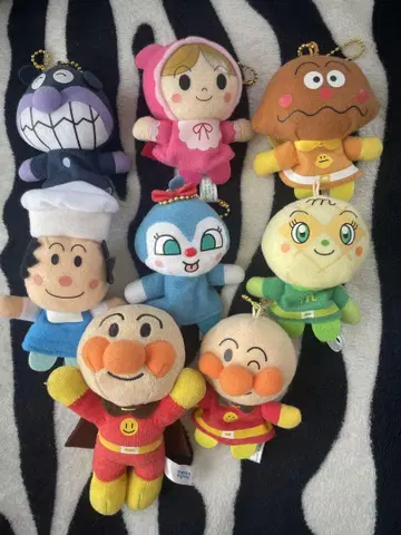 호빵맨 손가락 인형 키링 봉제 인형 8체 세트
