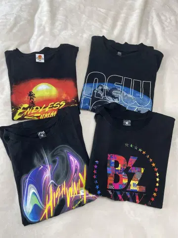 B'z 라이브 티셔츠 묶음 판매 4세트 M사이즈