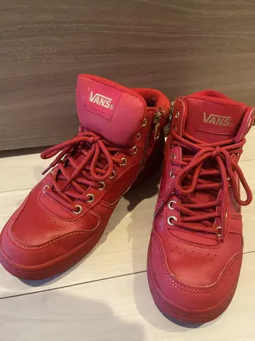 VANS 하이컷 스니커즈 26cm 레드