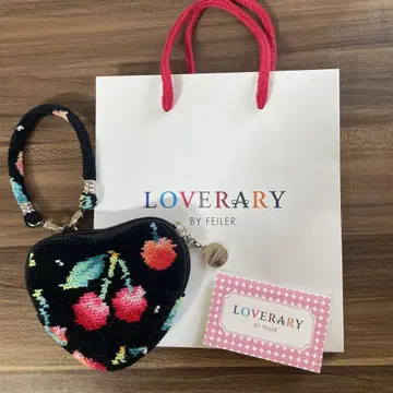LOVERARY BY FEILER 체리 도트 하트 모양 파우치