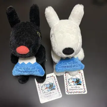 가스파르와 리사 봉제 인형 세트 후지산 안고