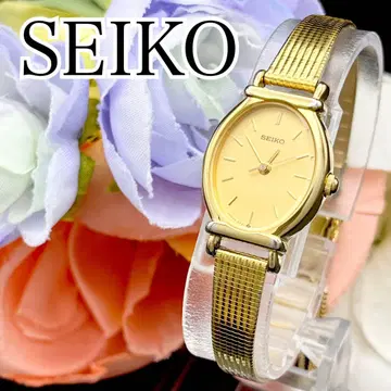 작동 손목시계 SEIKO 세이코 골드 새상품 배터리 오벌 J07