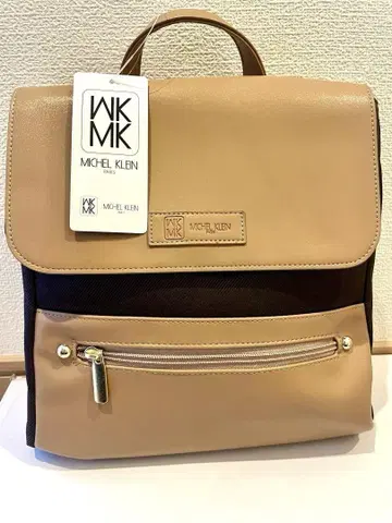 [미사용 새상품] MICHEL KLEIN 플랩형 백팩 베이지/브라운