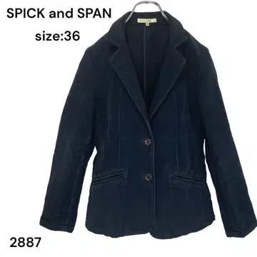 SPICK and SPAN 자켓 36 블랙 아우터 겉옷 (세련된)