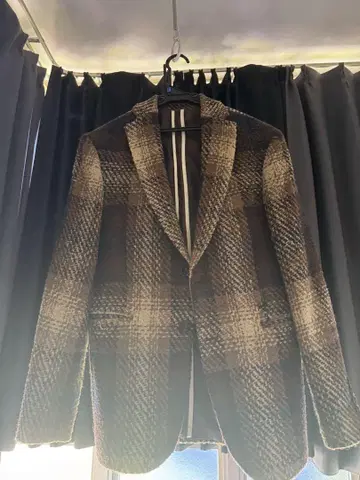 ZARA 체크 무늬 테일러드 자켓 EUR 46
