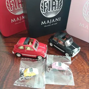 FIAT 500 미니카 세트 빨간색 블랙 스트랩 옐로우 컬러 핑크