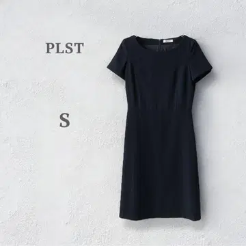 플라스테 PLST 플레어 원피스 포멀 네이비