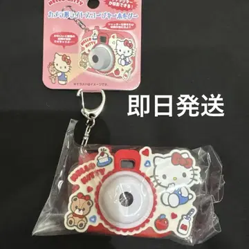 산리오 키티 카메라 모양 라이트 스코프 키링