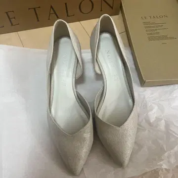 LE TALON 실버 하이힐 5.5cm V컷 사이드 오픈