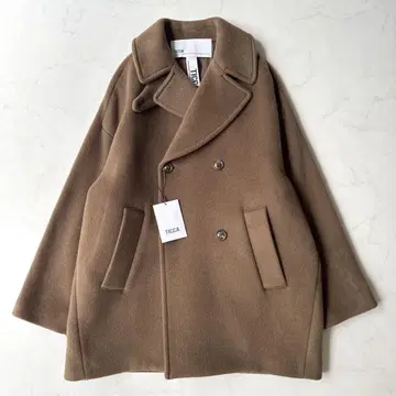 새상품 정가 6.4만 22AW 티카 숏 피코트 카멜 브라운
