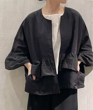 비어즐리 beardsley 나일론 프릴 하오리 자켓