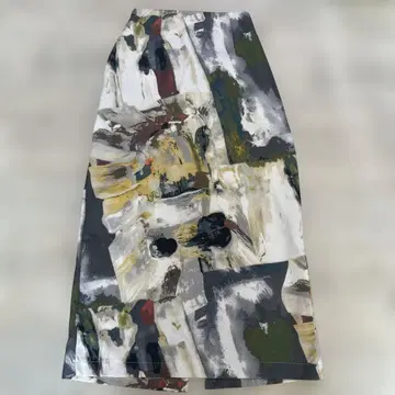 아트 프린트 타이트 스커트