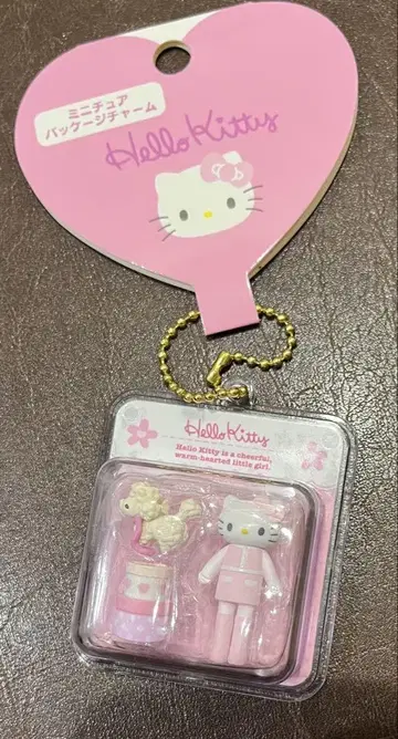 산리오 캐릭터즈 미니어처 패키지 참 헬로키티 발길이 키티
