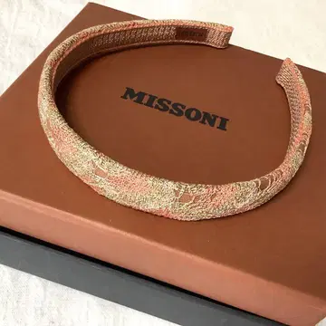 MISSONI 헤어밴드 핑크 골드