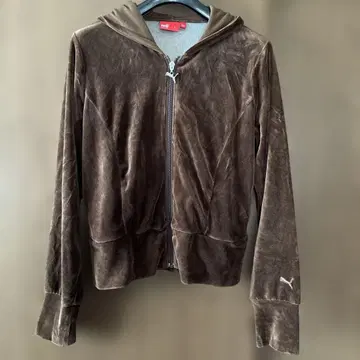 PUMA 벨로아 후드티 브라운