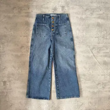 ZARA 자라 데님 블루 와이드 팬츠