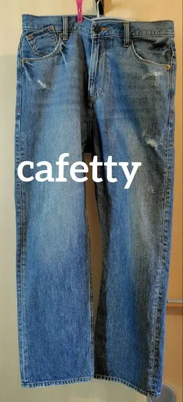 cafetty 데미지 가공 리메이크풍 데님 중청 USED L 사이즈