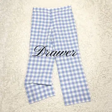 새상품급 빅 Drawer 드로어 깅엄 체크 크롭 팬츠